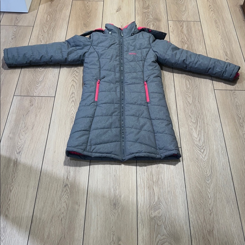 Oshkosh Girls Winter Coat Gray and Pink Size 14 - Like New Condition - Picture 5 of 9